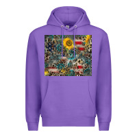 Purple America Flag Leopard Gemstone Sunflower Premium Hoodie - CowCowDesign