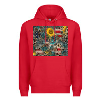 Red America Flag Leopard Gemstone Sunflower Premium Hoodie - CowCowDesign
