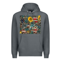 Rock America Flag Leopard Gemstone Sunflower Premium Hoodie - CowCowDesign