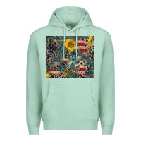 Seafoam America Flag Leopard Gemstone Sunflower Premium Hoodie - CowCowDesign