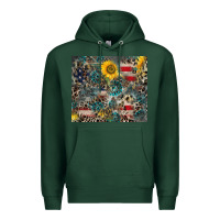 Sports Green America Flag Leopard Gemstone Sunflower Premium Hoodie - CowCowDesign