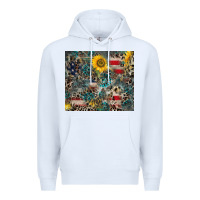 White America Flag Leopard Gemstone Sunflower Premium Hoodie - CowCowDesign