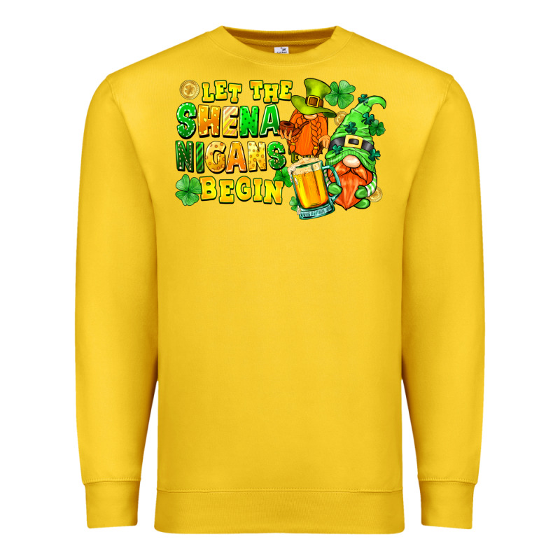Let The Shenanigans Begin St. Patrick's Day Premium Sweatshirt by FaDigitalArtStudio | Teevron