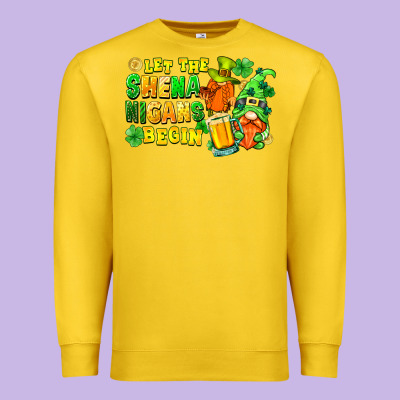 Let The Shenanigans Begin St. Patrick's Day Premium Sweatshirt Designed By Fadigitalartstudio