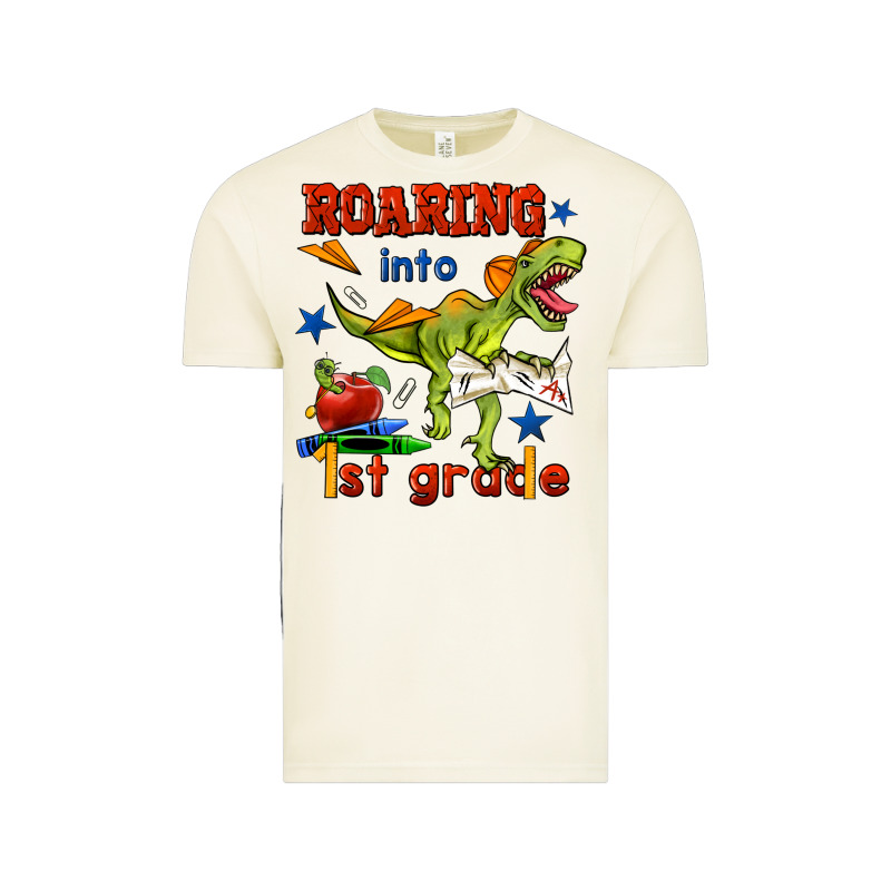 Roaring Into 1st Grade Vintage Tee by BundleAndBundleShop | Teevron