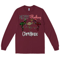 Burgundy Merry Flocking Christmas Long Sleeve Tee - Bettercallsaul