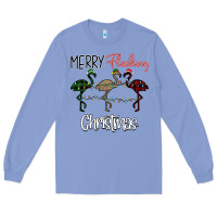 Colony Blue Merry Flocking Christmas Long Sleeve Tee - Bettercallsaul
