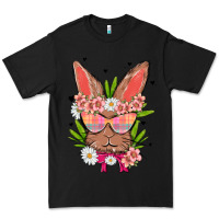Black bunny with floral Premium Tee - MaliasSmallBusiness