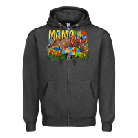 Charcoal Heather Mama bear Autism Zipper Hoodie - CowGirlArtShop