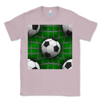 Lilac soccer ball with goal nets seamless pattern Classic Tee - BundleAndBundleShop