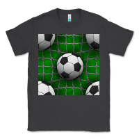 Smoke soccer ball with goal nets seamless pattern Classic Tee - BundleAndBundleShop