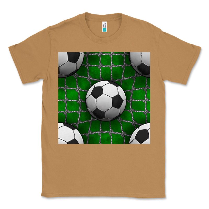 Soccer Ball With Goal Nets Seamless Pattern Classic Tee by BundleAndBundleShop | Teevron