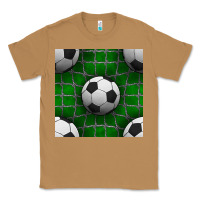 Toasted Coconut soccer ball with goal nets seamless pattern Classic Tee - BundleAndBundleShop