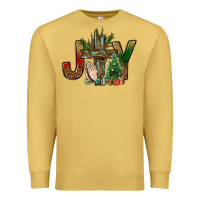 Antique Gold joy christmas with cross bbs Premium Sweatshirt - BundleAndBundleShop