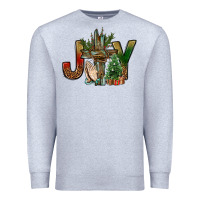 Heather Grey joy christmas with cross bbs Premium Sweatshirt - BundleAndBundleShop