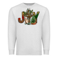 Oatmeal Heather joy christmas with cross bbs Premium Sweatshirt - BundleAndBundleShop