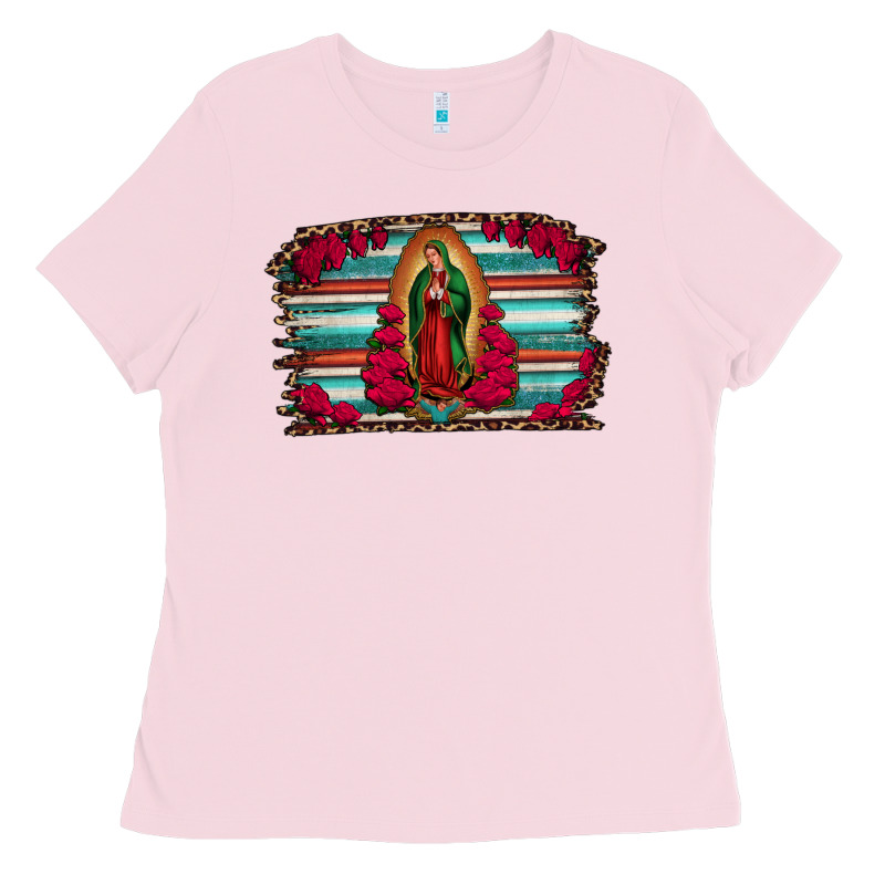 Lady Of Guadalupe Serape And Roses Ladies Tee by Jasminsmagicworld | Teevron