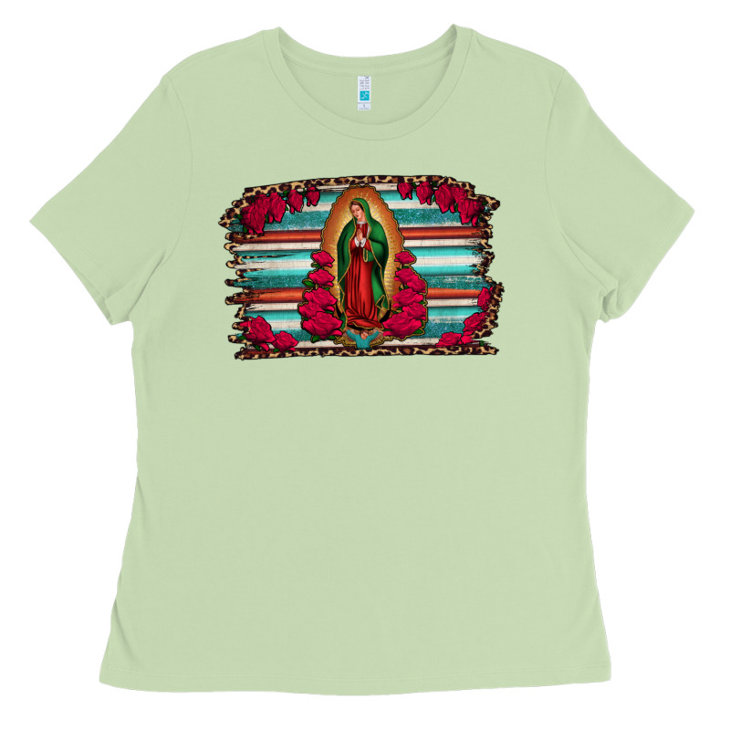 Lady Of Guadalupe Serape And Roses Ladies Tee by Jasminsmagicworld | Teevron