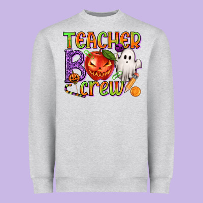 Teacher Boo Crew Heavyweight Sweatshirt Designed By Texasbilliewilder