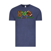 Vintage Denim peace love football Vintage Tee - BundleAndBundleShop