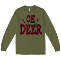 Army Green Oh Deer tshirt Long Sleeve Tee - Bettercallsaul