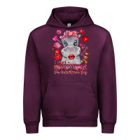 Mauve Wine i want hippopotamus for valentines day Urban Hoodie - CowhideDigitalArt
