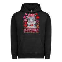 Pigment Black i want hippopotamus for valentines day Urban Hoodie - CowhideDigitalArt