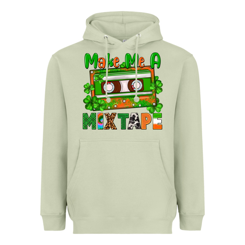 St. Patrick's Day Make Me A Mixtape Heavyweight Hoodie by FaDigitalArtStudio | Teevron