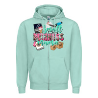 Seafoam Small Business Mama Zipper Hoodie - CowGirlArtShop