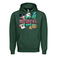 Sports Green Small Business Mama Zipper Hoodie - CowGirlArtShop
