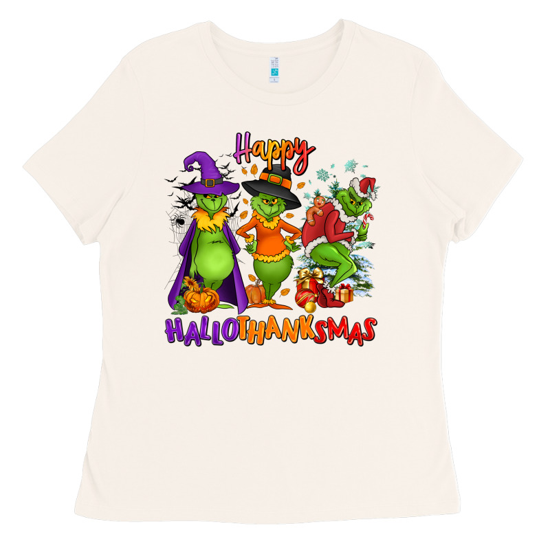 Happy Hallothanksmas Ladies Tee by NancyCooperArtShop | Teevron