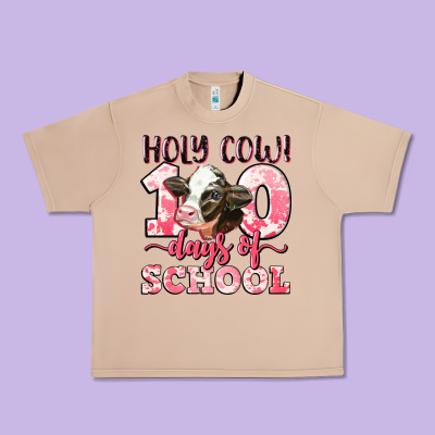 Holy Cow 100 Days Of School Urban Heavy Tee Designed By Lillyallendesigns