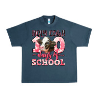 Midnight Navy holy cow 100 days of school Urban Heavy Tee - LillyAllenDesigns