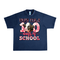 Navy holy cow 100 days of school Urban Heavy Tee - LillyAllenDesigns