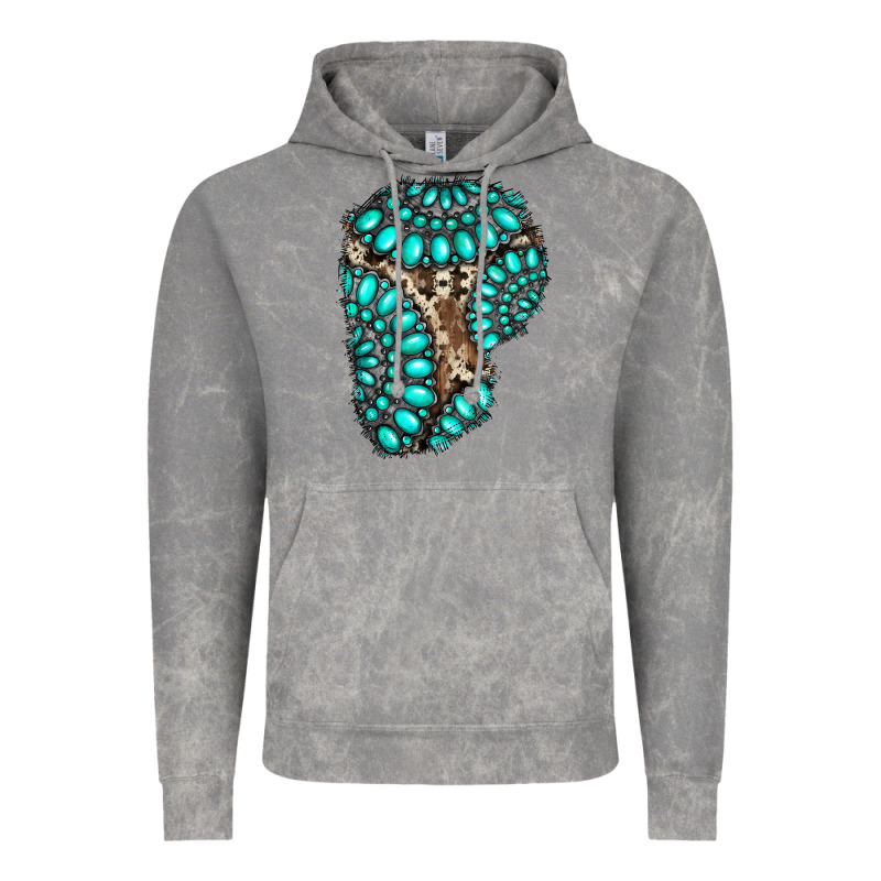 Gemstone Cowhide Patches Vintage Hoodie by RanaPortraitStore | Teevron