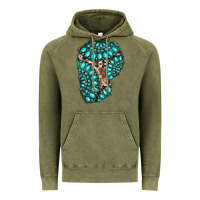 Vintage Olive gemstone cowhide patches Vintage Hoodie - RanaPortraitStore