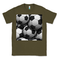 Army Green soccer seamless pattern Classic Tee - BundleAndBundleShop