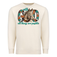 Sandshell with god all things are possible with horse bbs Premium Sweatshirt - BundleAndBundleShop