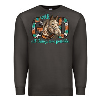 Smoke with god all things are possible with horse bbs Premium Sweatshirt - BundleAndBundleShop