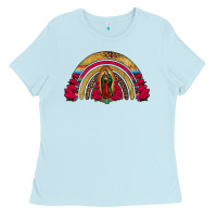 Baby Blue lady of guadalupe rainbow Ladies Tee - Jasminsmagicworld