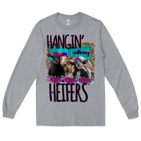 Heather Grey Hangin With My Heifers Long Sleeve Tee - Bettercallsaul