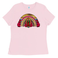 Bubblegum Pink lady of guadalupe rainbow Ladies Tee - Jasminsmagicworld