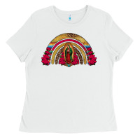 White lady of guadalupe rainbow Ladies Tee - Jasminsmagicworld