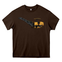 Chocolate Brown Cold Planer Heavy Core Tee - LillyAllenDesigns