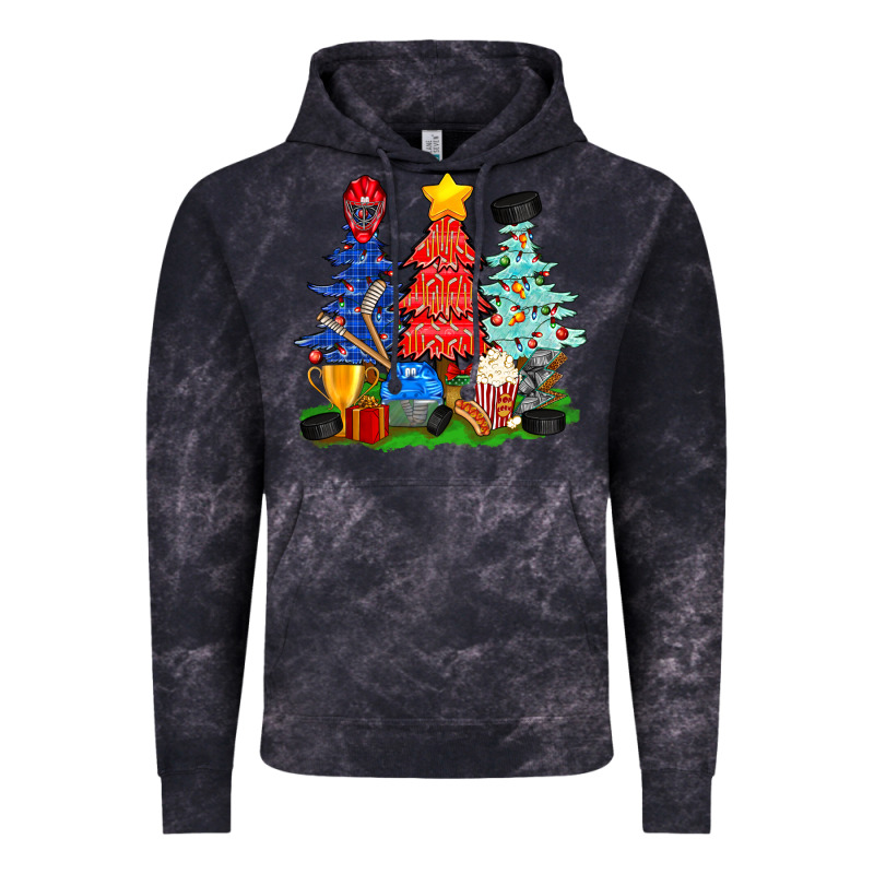 Christmas With Ice Hockey Trees Vintage Hoodie by BundleAndBundleShop | Teevron
