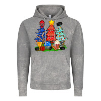 Cloud Rock Christmas With Ice Hockey Trees Vintage Hoodie - BundleAndBundleShop