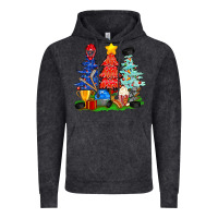 Vintage Black Christmas With Ice Hockey Trees Vintage Hoodie - BundleAndBundleShop