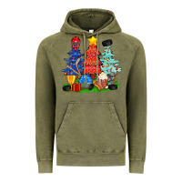 Vintage Olive Christmas With Ice Hockey Trees Vintage Hoodie - BundleAndBundleShop