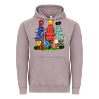 Vintage Zinc Christmas With Ice Hockey Trees Vintage Hoodie - BundleAndBundleShop