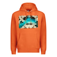 Carrot turquoise, cowhide backgraund Premium Hoodie - JahusDesignShop